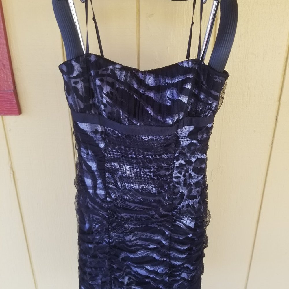GRAY & BLACK SPAGHETTI STRAP PARTY DRESS